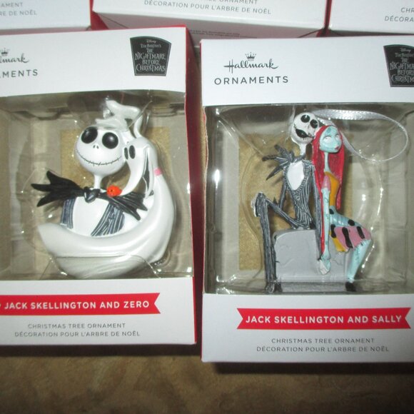 Hallmark Ornament Disney THE NIGHTMARE BEFORE XMAS LOT OF 5 NEW JACK SALLY ZERO - Picture 3 of 4